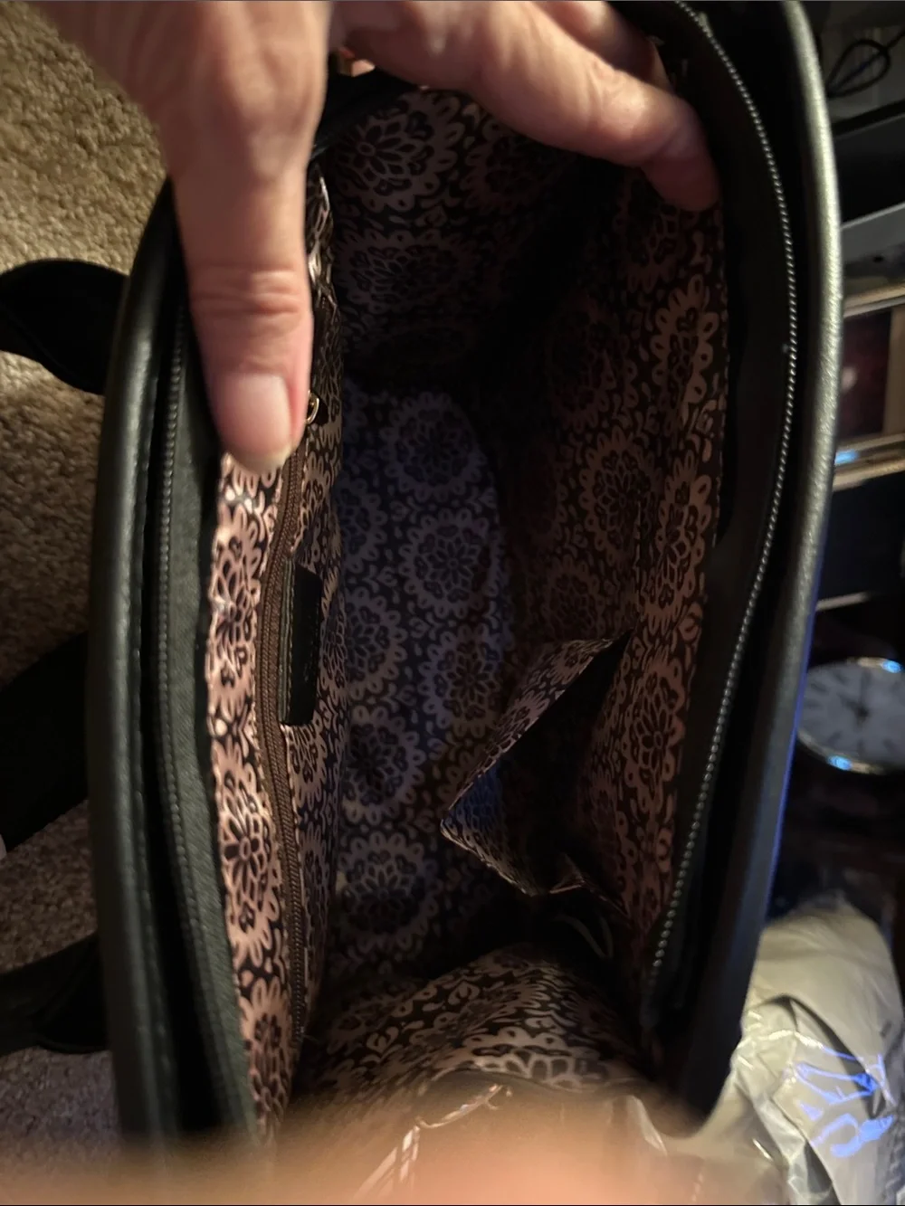 Small tote with matching wallet
